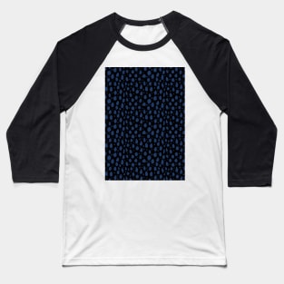 Black and Blue Spot Dalmatian Pattern Baseball T-Shirt